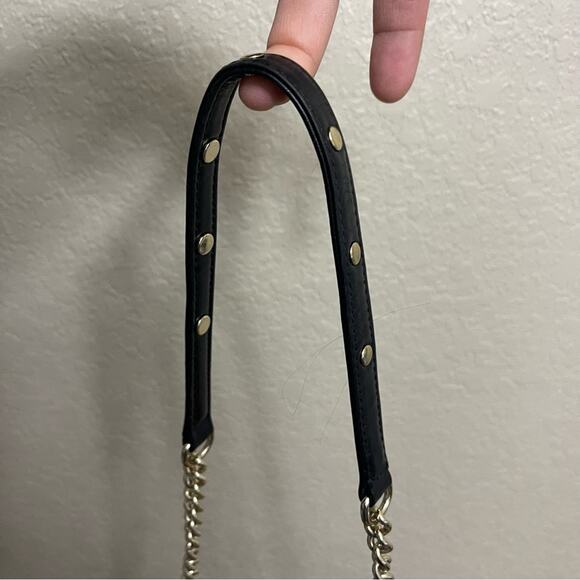 Rebecca Minkoff  crossbody leather black purse bag golden chain classic - Picture 8 of 16
